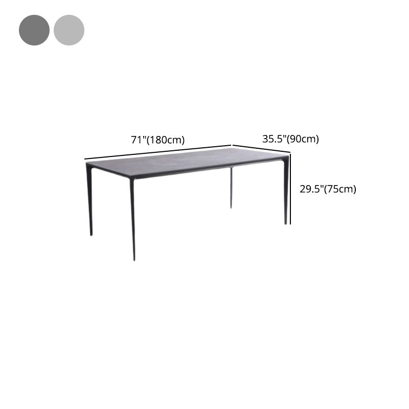 Black Metal Tripod Dining Table Industrial Rectangle Dining Room Table Clearhalo 'Dining Tables & Seating' 'Dining Tables' 'dining_table' 'furn' 'furn_dining_table' 'Furniture' 'Kitchen & Dining Furniture' 1200x1200_77dd945d-7d17-40ee-891d-3e61d582d395