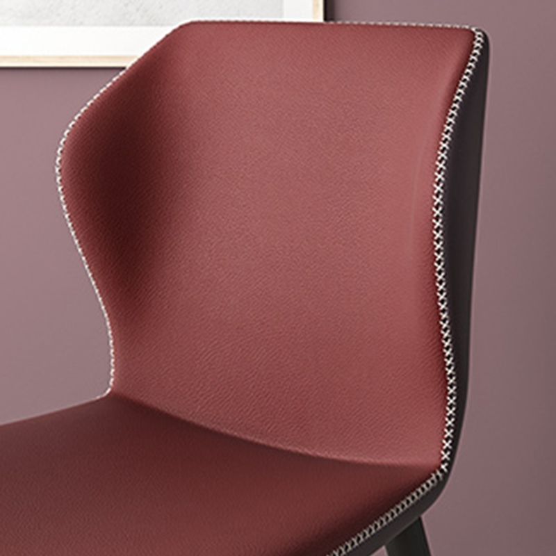 Glam Metal Dining Room Armless Chairs Wingback Parsons Chair for Restaurant Clearhalo ' kitchen&dining_furn' 'Dining Chairs' 'Dining Tables & Seating' 'dining_chair' 'furn' 'furn_dining_chair' 'Furniture' 'furniture_dining_chair' 'Kitchen & Dining Furniture' 'kitchen' 1200x1200_77de5c80-0e32-4bb3-b6fd-482649358e63