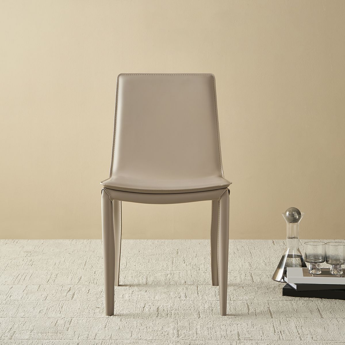 Silla de comedor tapizada silla de acento de comedor contemporáneo