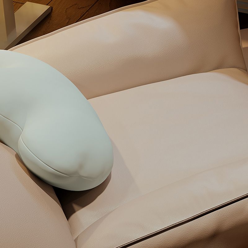 Sedia da club in pelle vera scandinaviana reclinabile in casa