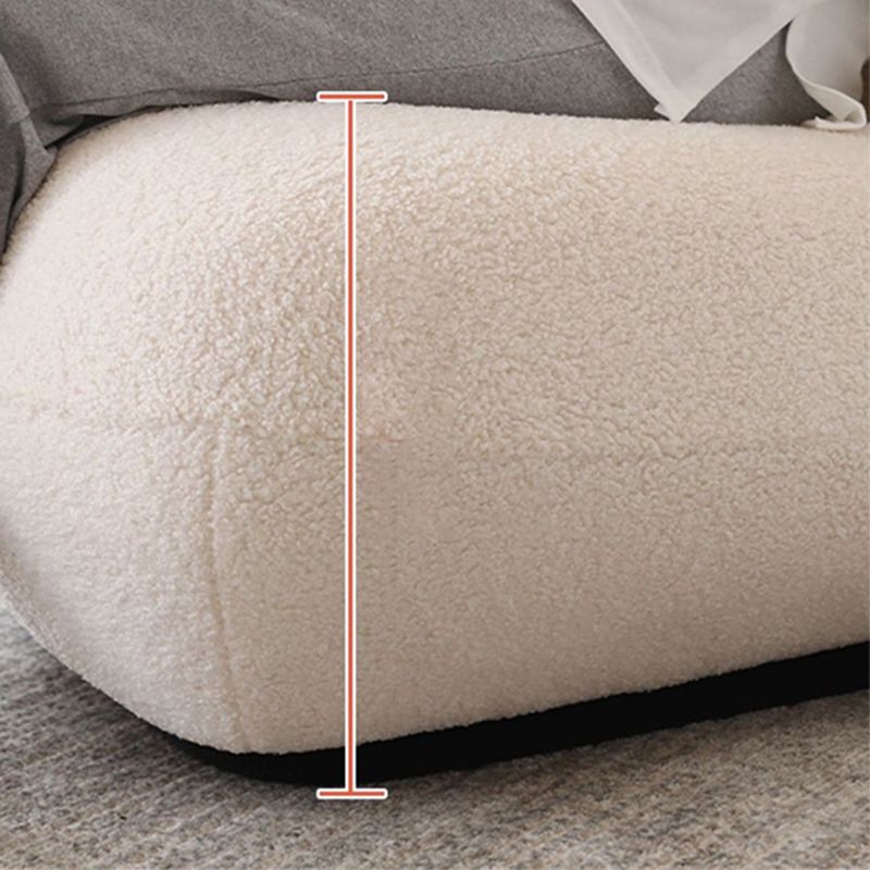 Moderne 1-zitplaat wollen bank 25.59 "H armloze bank voor woonkamer