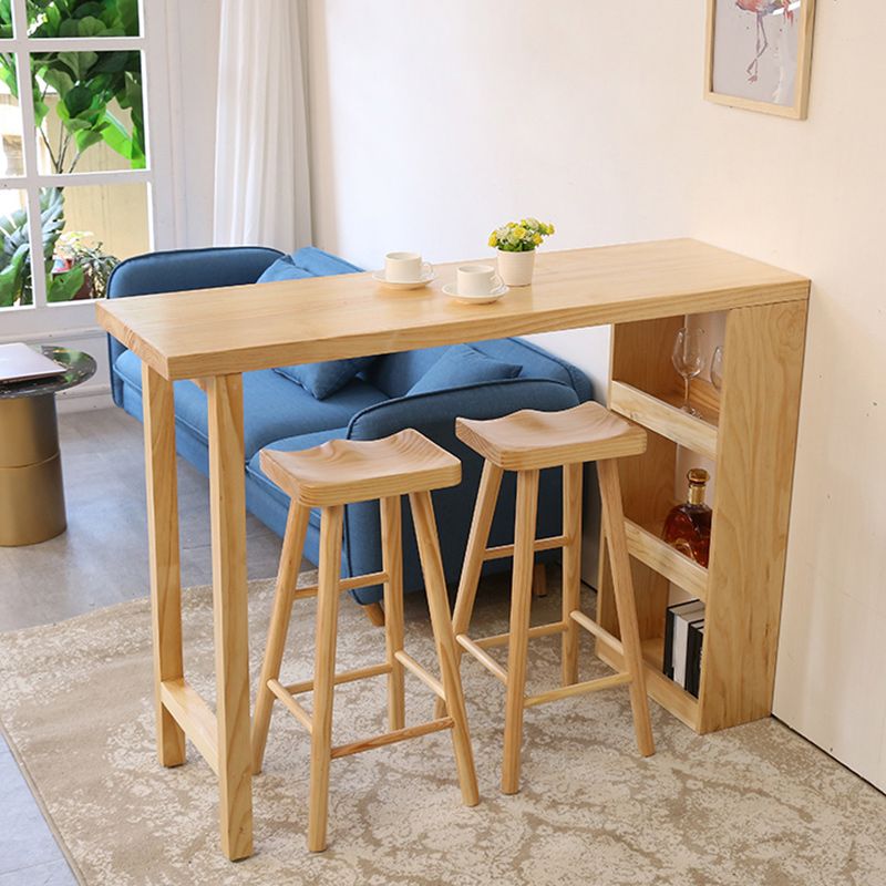 Rectangle Wood Top Counter Table 42-inch Height Simple Bar Table Clearhalo 'Bar Furniture' 'Bar Tables' 'bar_tables' 'furn' 'furn_bar_tables' 'Furniture' 'furniture_bar_tables' 'Kitchen & Dining Furniture' 1200x1200_77e0e7d5-5f38-4991-9c15-5c2a6569e833
