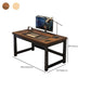 Wooden Rectangular Computer Desk Modern 29.13" Tall Gaming Desk with Steel Legs Clearhalo 'furn' 'furn_office_desk' 'Furniture' 'Office Desks' 'Office Furniture' 'office_desk' 1200x1200_77e40c31-1ed8-42b2-b9cf-350e3e7f4cc7