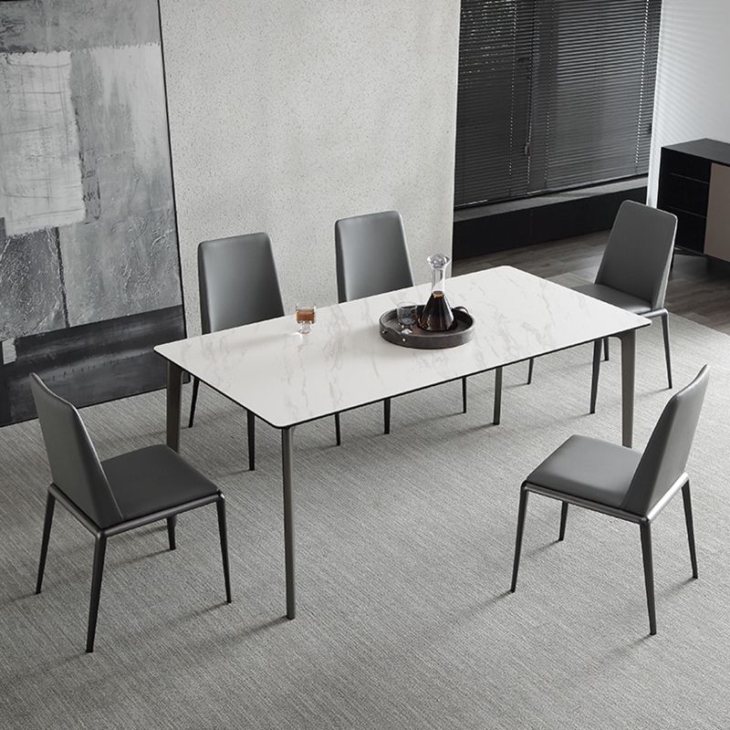 Contemporary Solid Back Armless Side Chairs Leather Dining Chairs for Home (Set of 2) Clearhalo ' kitchen&dining_furn' 'Dining Chairs' 'Dining Tables & Seating' 'dining_chair' 'furn' 'furn_dining_chair' 'Furniture' 'furniture_dining_chair' 'Kitchen & Dining Furniture' 'kitchen' 1200x1200_77e4e1f8-72d6-498c-b9a8-75f1038a9285