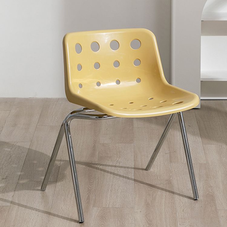 Silla de comedor sin brazo de plástico de plástico plástico plástico plástico