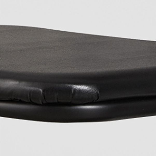 アームレス布張りのオフィスチェアブラックレザーローバックオフィスチェア