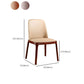 コンテンポラリーキッチンウッドダイニングチェアPUレザーサイドチェア