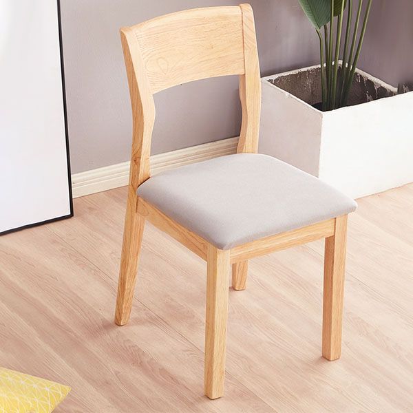 Modern Rubberwood Open Side Chair Matte Finish Wood Dining Chair Clearhalo ' kitchen&dining_furn' 'Dining Chairs' 'Dining Tables & Seating' 'dining_chair' 'furn' 'furn_dining_chair' 'Furniture' 'furniture_dining_chair' 'Kitchen & Dining Furniture' 'kitchen' 1200x1200_77ec6cfc-17bc-4e8f-89b9-98a052d5d4b2