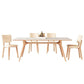 Simplicity Dinette Table Rectangle Stone Dining Room Table in White