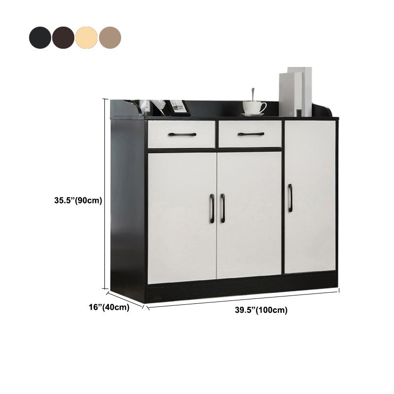 Modern Style Server Imitation Wood Sideboard with Door and Drawer for Dining Room Clearhalo 'buffet_sideboard' 'Buffets & Sideboards' 'furn' 'furn_buffet_sideboard' 'Furniture' 'Kitchen & Dining Furniture' 1200x1200_77eeafd3-c050-4784-8055-fe090fc654aa