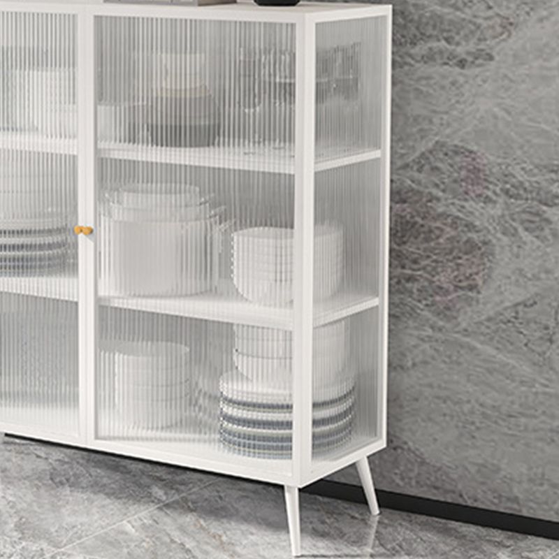 Glam Metal Sideboard a buffet Porte in vetro armadi a buffet