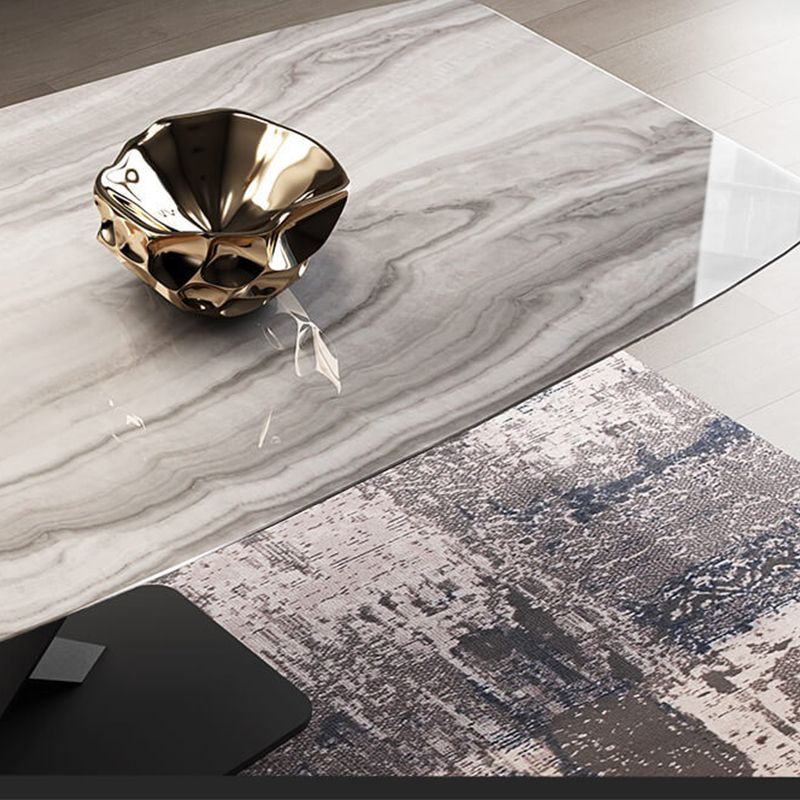 Traditional Luxury Table Metal Base Rectangle Dining Table for Home Clearhalo 'Dining Tables & Seating' 'Dining Tables' 'dining_table' 'furn' 'furn_dining_table' 'Furniture' 'Kitchen & Dining Furniture' 1200x1200_77f01c71-1e46-4782-8344-c8352541ae42