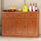 Tavolo a buffet in legno massiccio moderno scheda laterale in stile moderno con armadi e cassetti