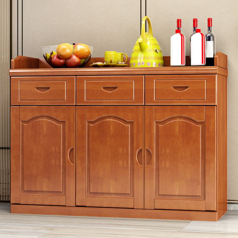 Tavolo a buffet in legno massiccio moderno scheda laterale in stile moderno con armadi e cassetti