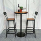 Tavolo da bar in legno massiccio industriale set 1/2/3 pezzi Tavolino con sgabelli alti