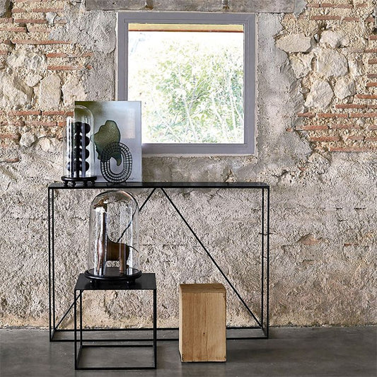 Iron Rectangle Console Table 1-shelf 29.53" Tall Accent Table for Hall Clearhalo 'Console Tables' 'console_tables' 'Entry & Mudroom Furniture' 'furn' 'furn_console_tables' 'Furniture' 1200x1200_77f3184b-af60-414b-9c62-26114cd474d8