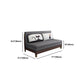 Fabric Modern Slipcovered Sofa Bed Armless Sofa with 2 Pillows