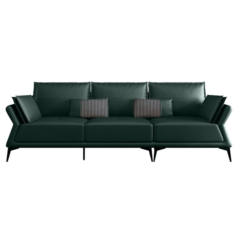 Interior Armrest Sponge Seat Leather/imitation Leather Filled Dark Green/orange Sofa Clearhalo 'furn' 'furn_sofas' 'Furniture' 'furniture_sofas' 'kitchen' 'kitchen_sofas' 'Living Room Furniture' 'Sofa' 'sofas' 1200x1200_77f38b10-3251-4b59-aa67-f88861905a18