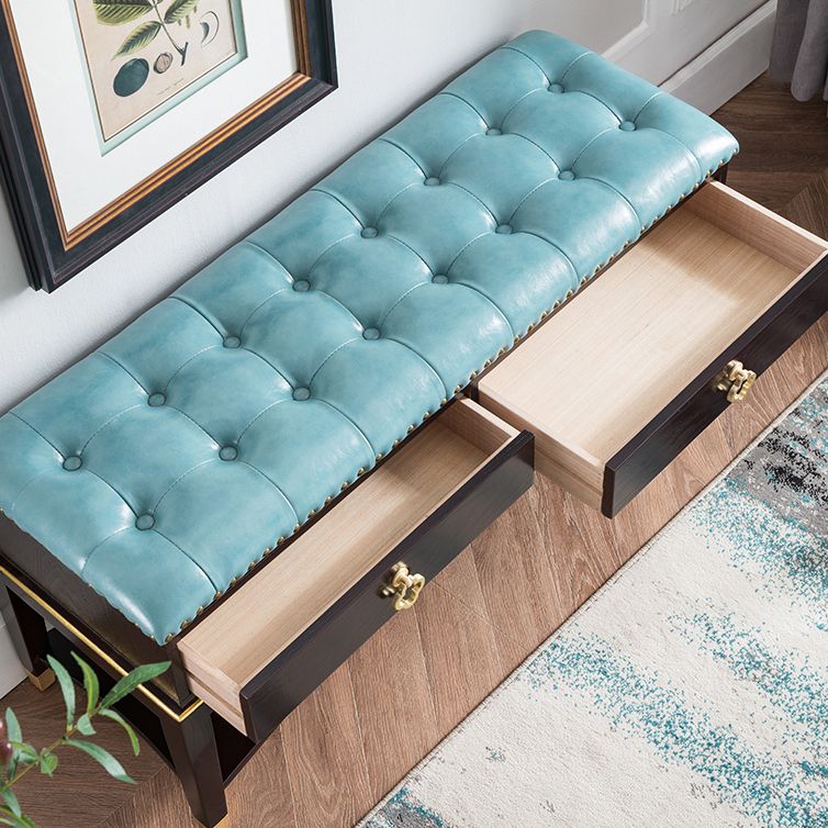 14" W Cushioned Seating Bench Rectangle Shoe Storage Entryway Bench Clearhalo 'Benches' 'Chairs & Seating' 'furn' 'furn_benches' 'Furniture' 'Living Room Furniture' 1200x1200_77f3a5ac-30dd-4341-8795-cbf94789e076