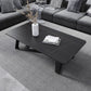 Cross Table Base Design Rectangular Slate Table Glam Style Coffee Table