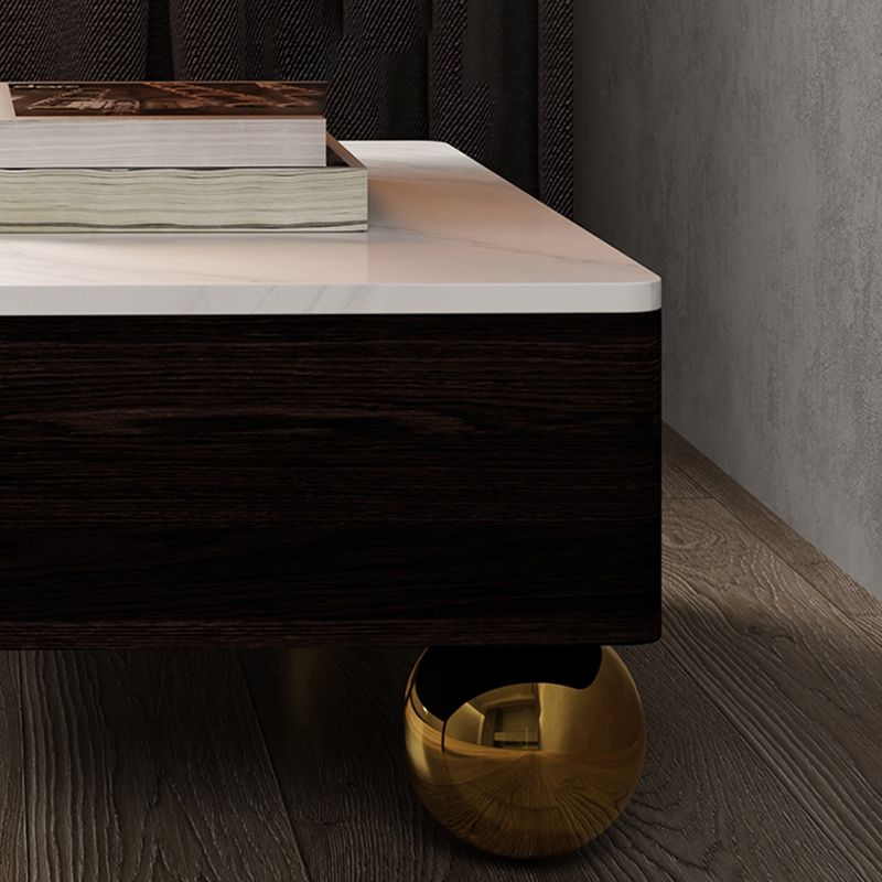 18.89 "Alto 1 - Cajón nocturno moderno de vidrio con almacenamiento abierto