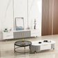 Glam Cocktail Table White 4 Legs Storage Coffee Cocktail Table Clearhalo 'Coffee & Accent Tables' 'Coffee Tables' 'coffee_tables' 'furn' 'furn_coffee_tables' 'Furniture' 'Living Room Furniture' 1200x1200_77f97c13-2798-4d10-814f-5f9aee54d5d7