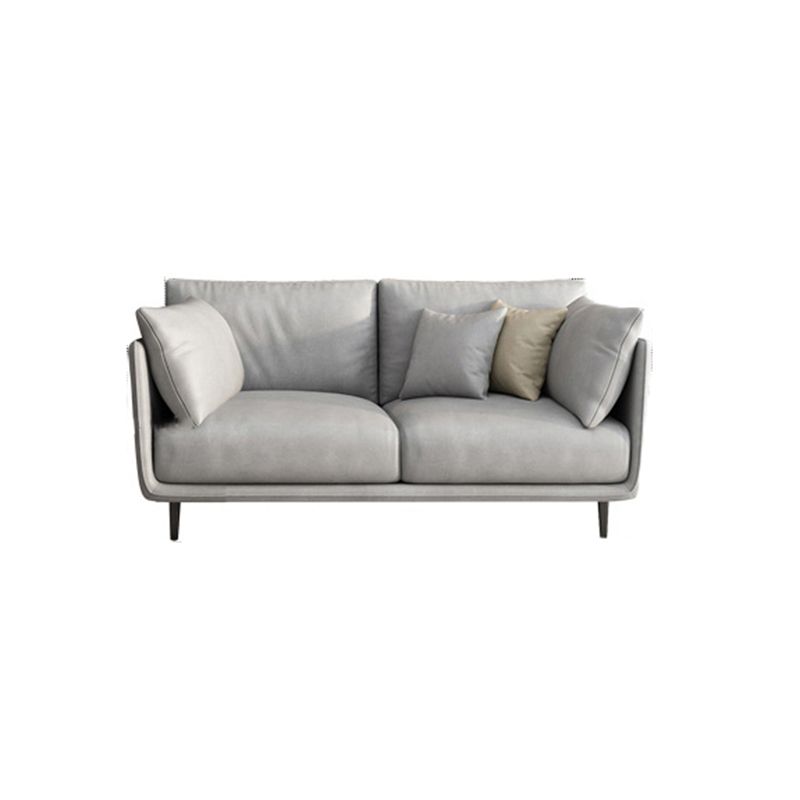 Living Room Square Arm Standard Sofa Light Gray Stain-Resistant Couch Clearhalo 'furn' 'furn_sofas' 'Furniture' 'furniture_sofas' 'Living Room Furniture' 'Sofa' 'sofas' 1200x1200_77fa0cf9-65b4-4b1c-abff-9bce6e32b4d8