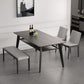 Stone Top Dining Table Contemporary Dining Table with 4 Wood Legs
