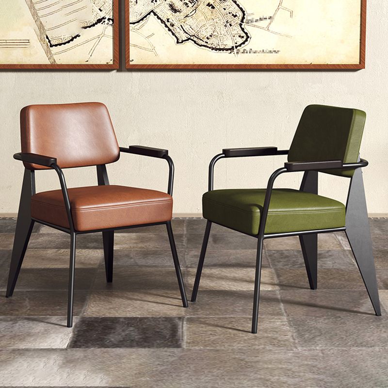 Silla de estilo industrial tapizado silla de comedor abierta para interiores para interiores