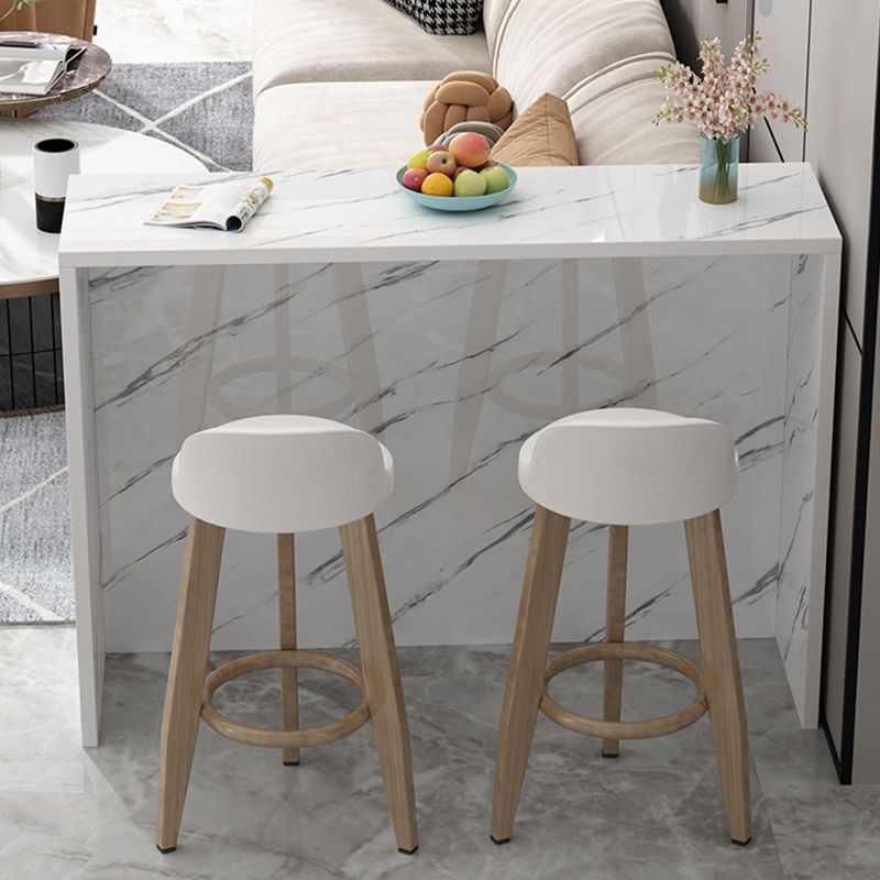 Modern Living Room Rectangle Wooden Top Pedestal Bar Dining Table Clearhalo 'Bar Furniture' 'Bar Tables' 'bar_tables' 'furn' 'furn_bar_tables' 'Furniture' 'Kitchen & Dining Furniture' 1200x1200_77fb5089-bf23-422d-af7f-a0771c1df174