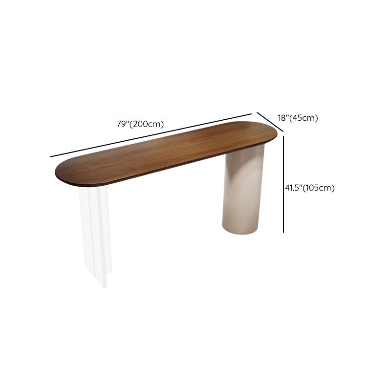 Moderne stijl ovale balk tabel 1/2/3 stuks houten balktafel ingesteld voor keuken