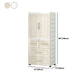 Beige and White Wardrobe Armoire Contemporary Style Plastic Wardrobe Cabinet