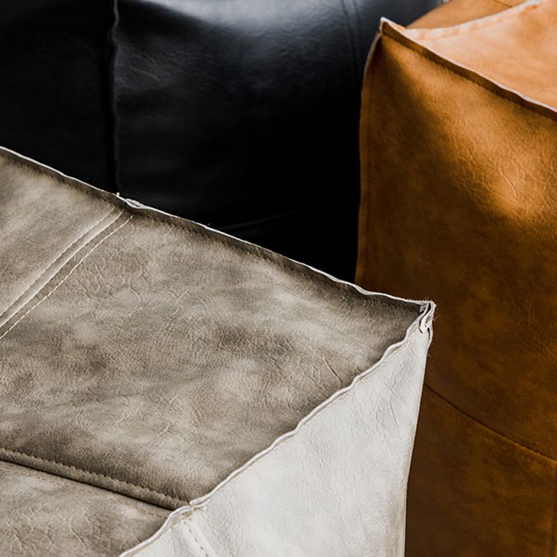 Modern Square Pouf Leather Water Resistant Pouf for Living Room Clearhalo 'furn' 'furn_ottomans_poufs' 'Furniture' 'Living Room Furniture' 'Ottomans & Poufs' 'ottomans_poufs' 1200x1200_77fc1aa4-2c4f-4ba6-be42-eb5de8fd1b59