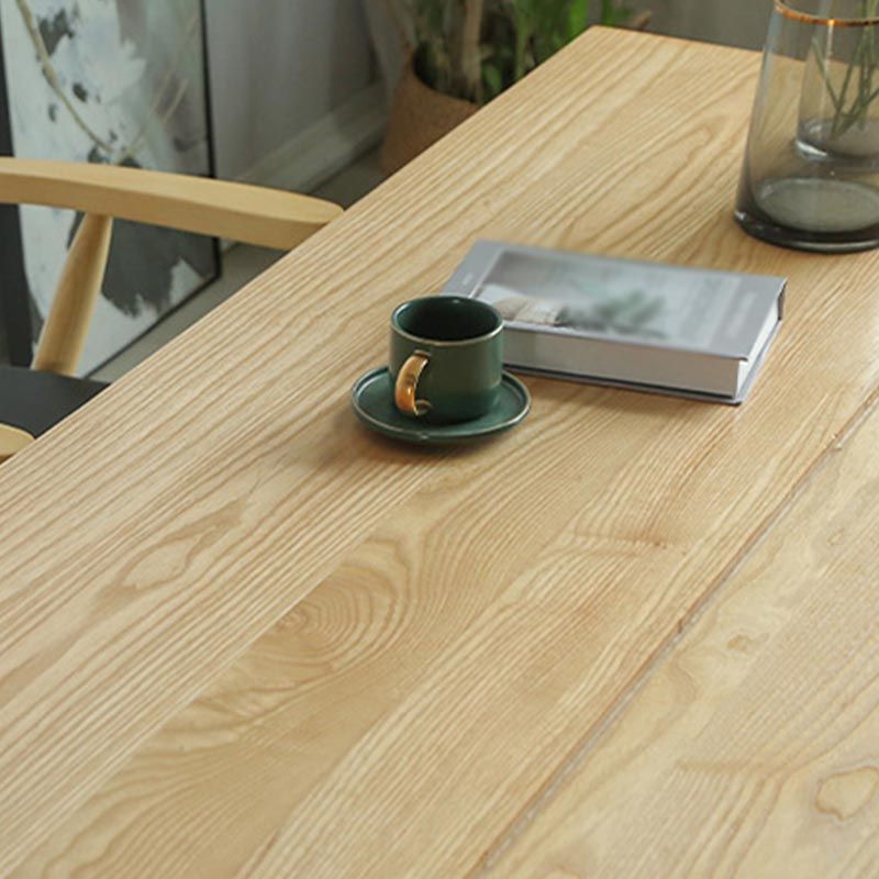 Natural Dining Table Rectangle Contemporary Style Solid Wood Dinner Table Clearhalo 'Dining Tables & Seating' 'Dining Tables' 'dining_table' 'furn' 'furn_dining_table' 'Furniture' 'Kitchen & Dining Furniture' 1200x1200_77fc1db1-4172-4990-b1f3-f15dc5fb2129