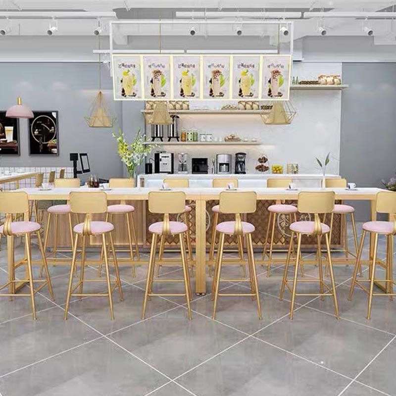 Table de pub à hauteur de bar Recage contemporain Rectangle de comptoir intérieur Table à vin