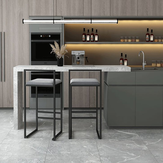 Contemporary Bar and Counter Stool Low Back Stool with Sled Base Clearhalo 'Bar Furniture' 'Bar Stools' 'bar_stools' 'furn' 'furn_bar_stools' 'Furniture' 'furniture_bar_stools' 'Kitchen & Dining Furniture' 1200x1200_77fc675e-89fc-4652-a399-f7004a7b1303