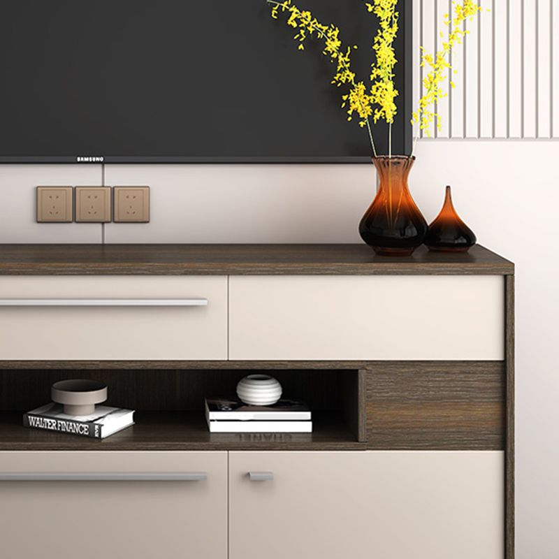 Moderna console TV multimediale Console porta TV in legno con 6 cassetti
