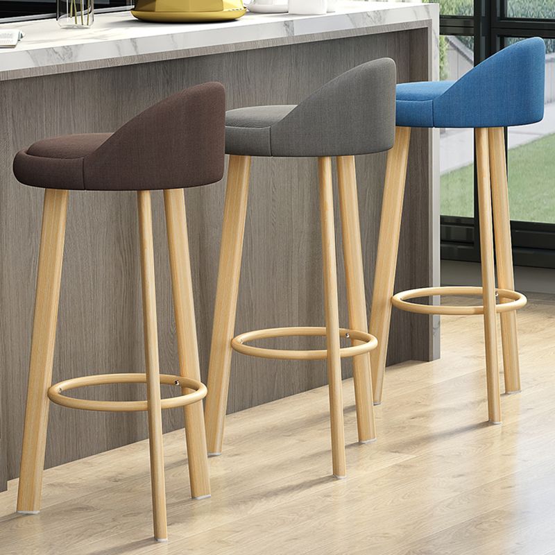 Modern Armless Counter Stool Steel Household Bar Stool with Cushion Clearhalo 'Bar Furniture' 'Bar Stools' 'bar_stools' 'furn' 'furn_bar_stools' 'furniture_bar_stools' 'Kitchen & Dining Furniture' 'kitchen&dining_furn' 'kitchen' 'kitchen_furn' Furniture' 1200x1200_77fd203a-2dc4-4aa9-86ad-e76a29f14ef3