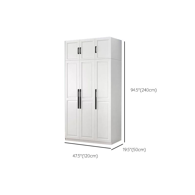 Freestanding Wood Frame Wardrobe Modern Hinged Soft Close Doors Wardrobe and Drawers Clearhalo 'Armoires & Wardrobes' 'armoires_wardrobes' 'Bedroom Furniture' 'furn' 'furn_armoires_wardrobes' 'Furniture' 1200x1200_77fea4b4-e9bc-45fa-bbeb-18193f6c595a