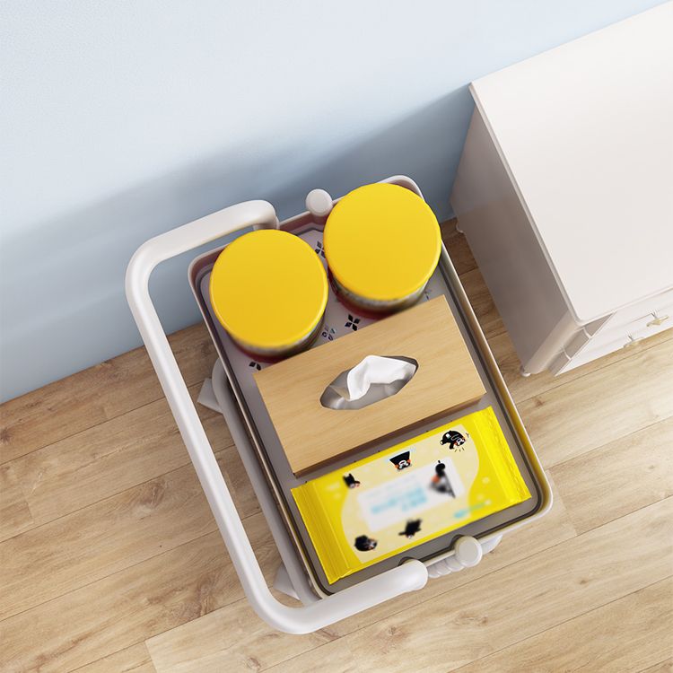 Modern Metal Frame Etagere Bookshelf White and Black Bookcase with Caster Wheels Clearhalo 'Bookcases' 'furn' 'furn_bookcases' 'Furniture' 'Office Furniture' 1200x1200_77feda4d-cf92-4406-ba1a-3bc517bc3353