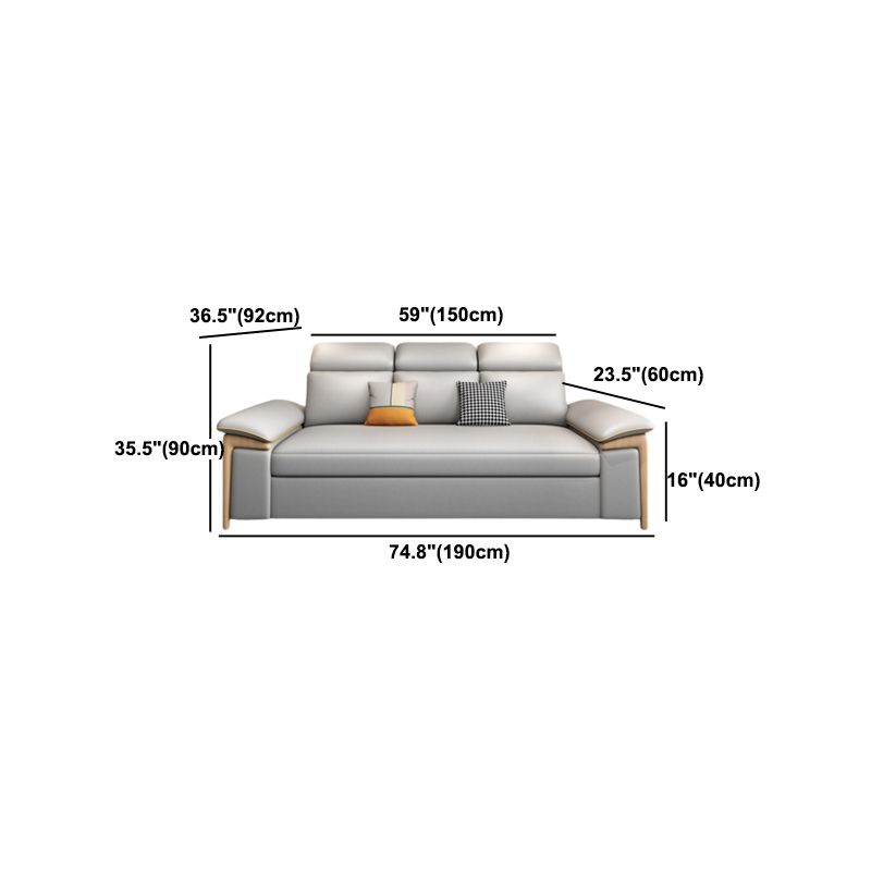 フェイクレザー染色抵抗性の現代ベッドの灰色のセッピー