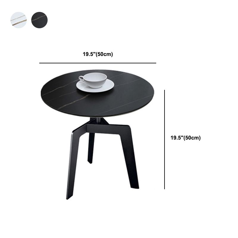 Tavolino da cocktail Glam Slate Coffee Tavolino da cocktail in metallo nero a 4 gambe