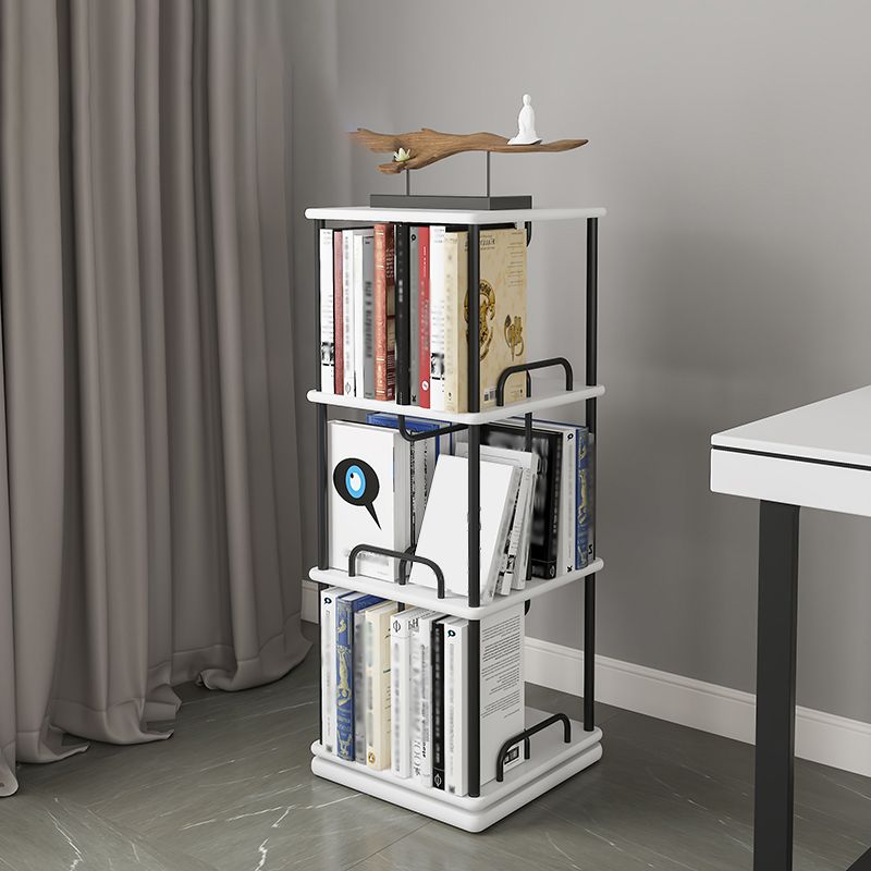 Glam Open Etagere Bookshelf Iron Frame Rubber Wood Shelf Bookshelf Clearhalo 'Bookcases' 'furn' 'furn_bookcases' 'Furniture' 'furniture_bookcases' 'kitchen' 'kitchen_bookcases' 'Living Room Furniture' 'Office Furniture' 1200x1200_7801f895-c210-43d5-aa31-8057baeb3d36