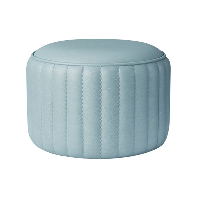 Modern Cylinder Shape Sherpa Pouf Plain PU Leather Tear Resistant Chair Ottoman Clearhalo 'furn' 'furn_ottomans_poufs' 'Furniture' 'Living Room Furniture' 'Ottomans & Poufs' 'ottomans_poufs' 1200x1200_78022ffd-35b9-4b5a-8fee-c333247d7288