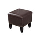 Glam Ottoman Faux Leather Upholstered Solid Color Square Ottoman with Nailhead Trim Clearhalo 'furn' 'furn_ottomans_poufs' 'Furniture' 'Living Room Furniture' 'Ottomans & Poufs' 'ottomans_poufs' 1200x1200_7802d7bd-e26d-4c83-8ed0-4d8fd6049e0b