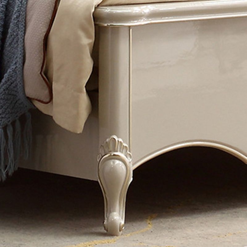 84.65 inch Wide Victorian Bed Pine Wood Standard Bed with Upholstered Headboard Clearhalo 'Bedroom Furniture' 'Beds' 'furn' 'furn_beds' 'Furniture' 1200x1200_7804795e-786c-442f-9768-a42c2c618fec