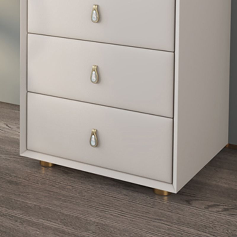 5 Storage Drawers Dressing Table Stool Set Glam Slate Top Makeup Counter