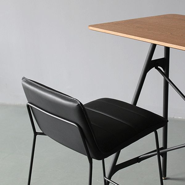 Modern Low Back Restaurant Stool Matte Finish Leather Barstool Clearhalo 'Bar Furniture' 'Bar Stools' 'bar_stools' 'furn' 'furn_bar_stools' 'Furniture' 'furniture_bar_stools' 'Kitchen & Dining Furniture' 1200x1200_78056ff8-f44b-45ab-84d1-09ebf479aab0