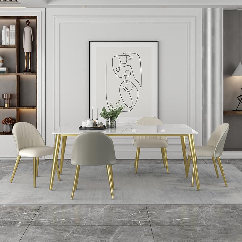 Glam Sintered Stone Dining Room Set 1/5/6/7 Pieces Dining Furniture Set /Separate Items Clearhalo 'Dining Room Sets' 'Dining Tables & Seating' 'dining_room_set' 'Furniture' 'furniture_dining_room_set' 'Kitchen & Dining Furniture' 'kitchen&dining_furn' 'kitchen' 1200x1200_7805c29f-034d-4927-ba33-ae8ac136f8f9