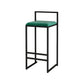 Contemporary Matte Finish Velvet Bar Stool Jewelry Shop Footrest Stool Clearhalo 'Bar Furniture' 'Bar Stools' 'bar_stools' 'Furniture' 'furniture_bar_stools' 'Kitchen & Dining Furniture' 1200x1200_78075b8f-8fd3-4ad5-a703-27edcf1f0c85